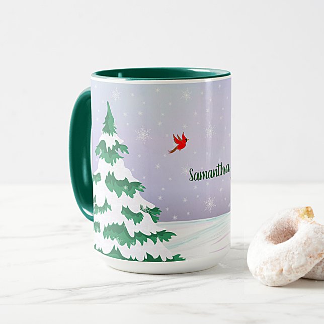 Vinterkardinalers julhälsningar mugg (Skapare uppladdad)