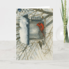 Vinterkardinalvattenfärg_2 Kort