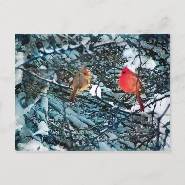 Vinterkärlek, vykort (Framsida)