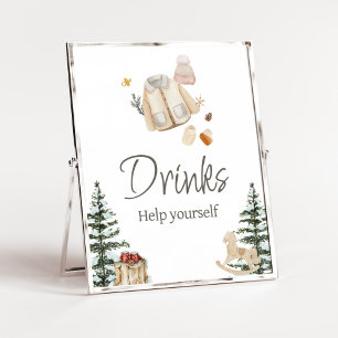 Vinterkläderna Kallet utanför babyskor Drinkar Poster