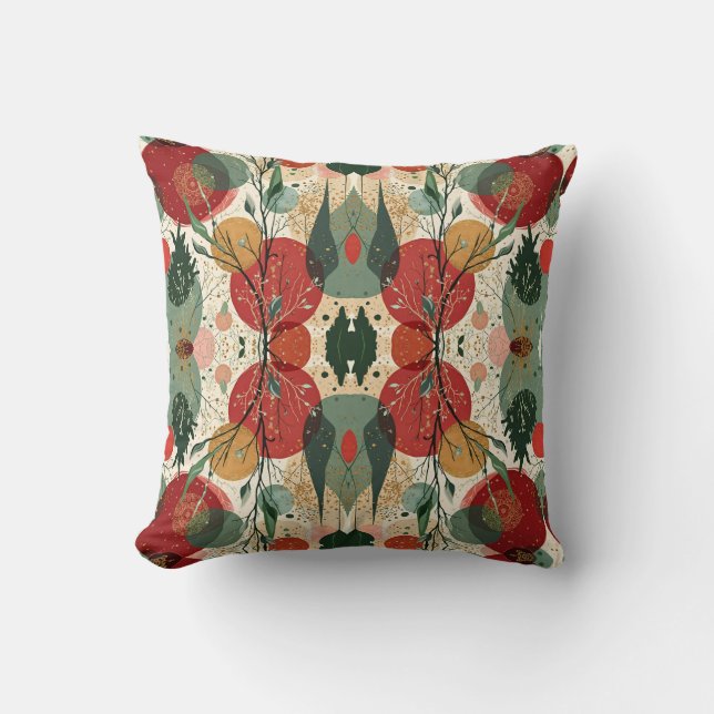 Vinterkonst/Julkonst Abstrakt speglad konst Kudde (Framsida)