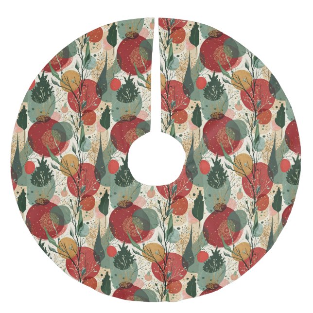 Vinterkonst/julkonst Julgransmatta Borstad Polyester (Framsidan)