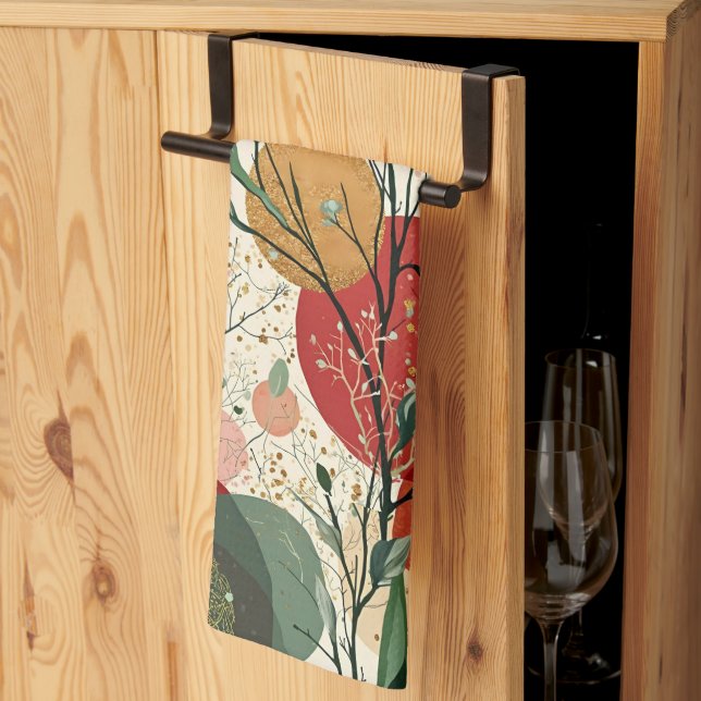 Vinterkonst/julkonst Kökshandduk (Thirds Fold)