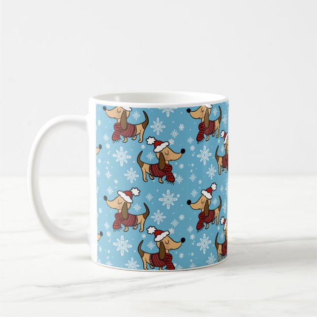 Vinterkoppel för Dachshund-älskare Kaffemugg (Vänster)