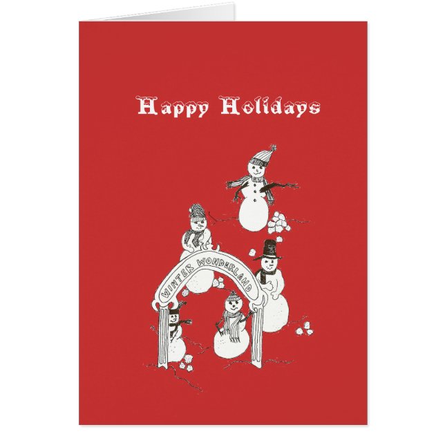 Vinterkort för Helgdag Hälsningskort (Framsidan)