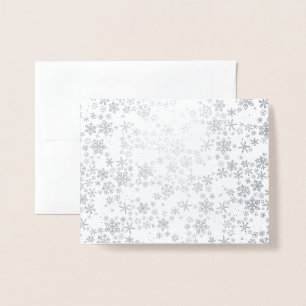 Vinterkort för Silver Snowflake Folierat Kort
