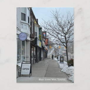 Vinterkort i Bloor Street Väster, Toronto Vykort