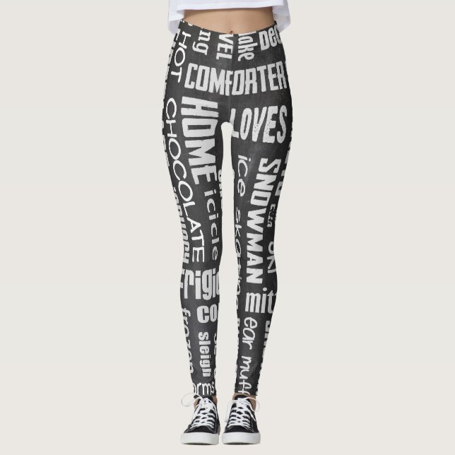 Vinterkritkollage Leggings (Framsida)