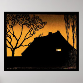 Vinterkväll (1919) av Julie de Graag Poster