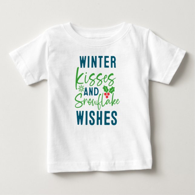 Vinterkyssar Och Snöflingönskningar-51963 T-Shirt  (Framsida)