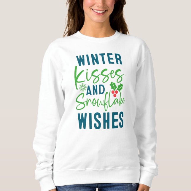 Vinterkyssar och snöflingönskningar-51963 T-shirt (Framsida)