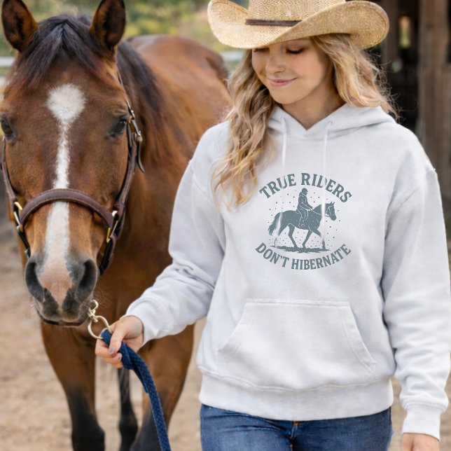 Vinterladugårdshäst för flickor hoodie t shirt (Skapare uppladdad)