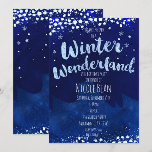 Vinterland stjärnhimmel Whimsical Inbjudningar