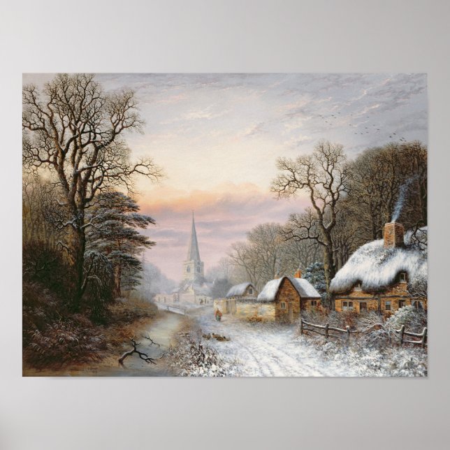 Vinterlandskap, 1869 poster (Framsidan)