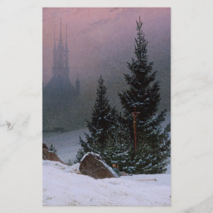 Vinterlandskap (av Caspar David Friedrich) Brevpapper