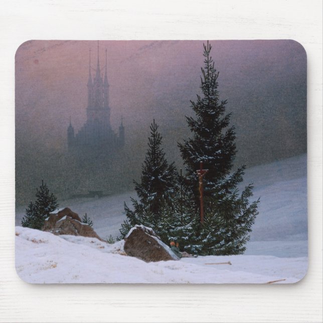 Vinterlandskap (av Caspar David Friedrich) Musmatta (Framsidan)