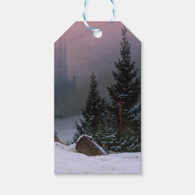 Vinterlandskap (av Caspar David Friedrich) Presentetikett (Framsidan)
