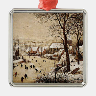 Vinterlandskap av Pieter Bruegel den äldre. Julgransprydnad Metall