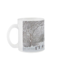 vinterlandskap bild med hundar i snö