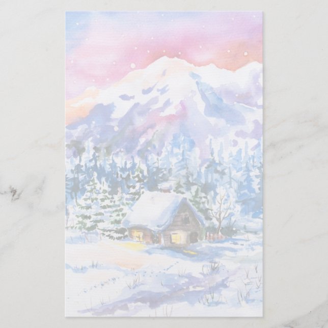 Vinterlandskap Brevpapper (Framsida)
