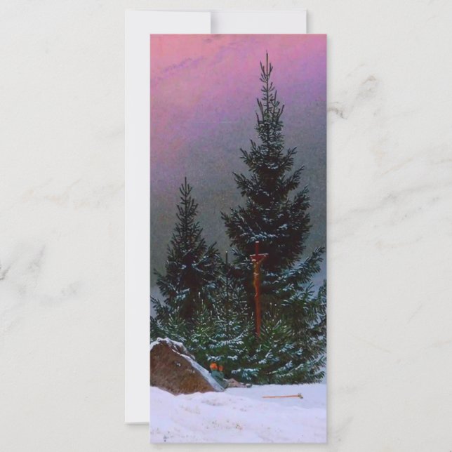 Vinterlandskap Caspar David Friedrich Inbjudningar (Framsida)