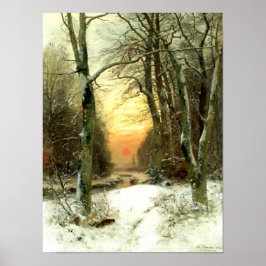 Vinterlandskap, finkonst poster