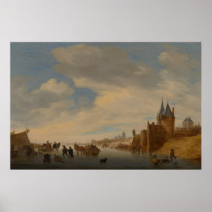 Vinterlandskap i Arnhem 1653 Poster