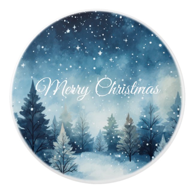 Vinterlandskap i Dreamy snöwall Knopp (Framsidan)