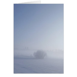 Vinterlandskap i kall hälsningskort