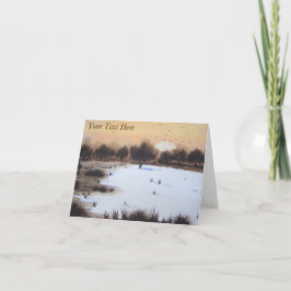 vinterlandskap i Snö Helgkort