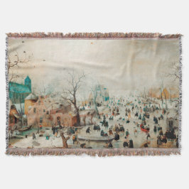 Vinterlandskap Ishybrer1608 Hendrick Avercamp Filt
