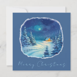 Vinterlandskap jul tack kort