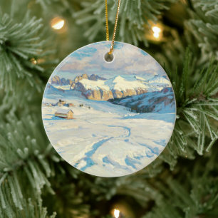 Vinterlandskap, Julgran Julgransprydnad Keramik