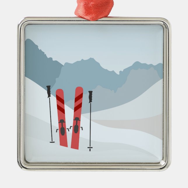 Vinterlandskap Julgransprydnad Metall (Framsidan)