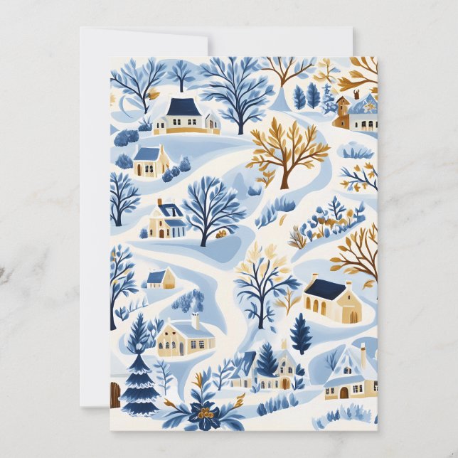 Vinterlandskap julkort (Framsida)