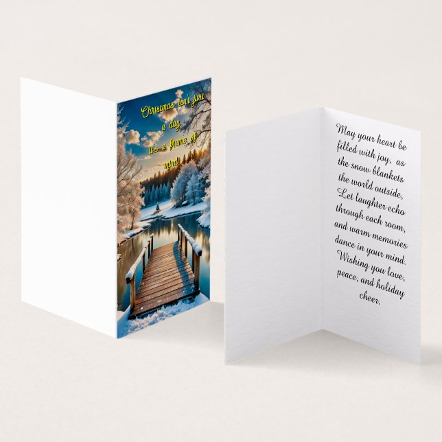 Vinterlandskap Kort (In- och utsida)