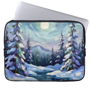 Vinterlandskap laptop fodral
