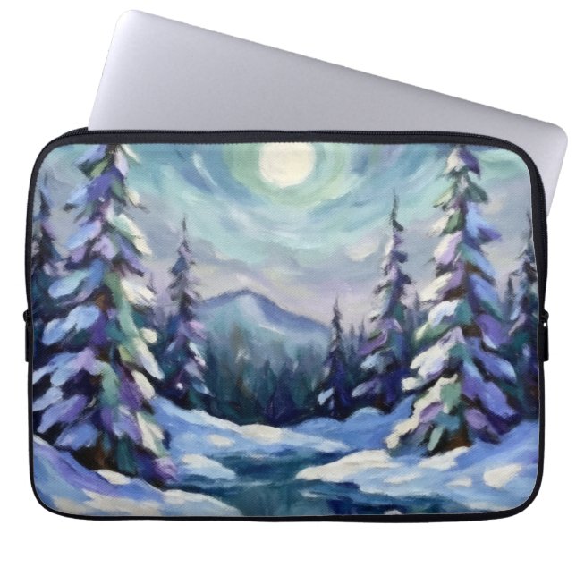 Vinterlandskap  laptop fodral (Framsidan)