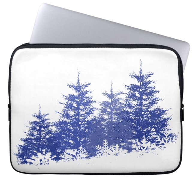 Vinterlandskap Laptop Sleeve (Framsidan)