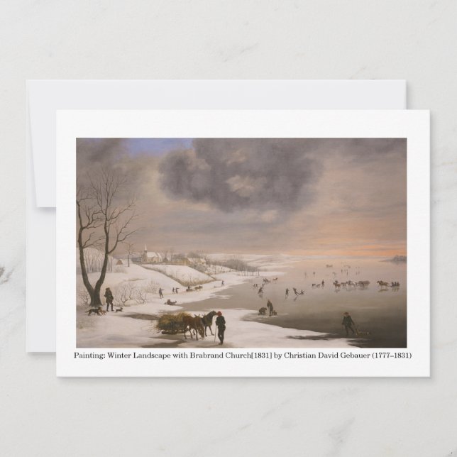 Vinterlandskap med Brabrand Church[1831] Inbjudningar (Framsida)