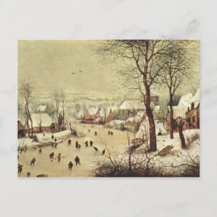 Vinterlandskap med fågelfälla - 1565 vykort