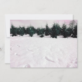 Vinterlandskap med larm i snö inbjudningar