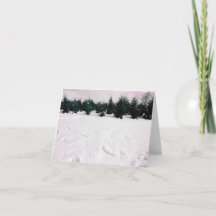 Vinterlandskap med larm i snö