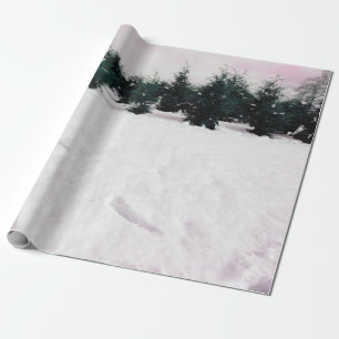 Vinterlandskap med larm i snö presentpapper