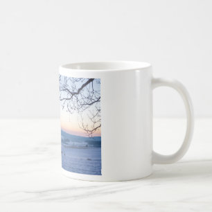Vinterlandskap Tysklant på morgonen Kaffemugg