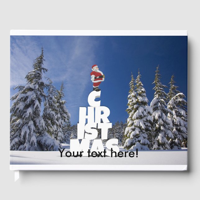 Vinterlandskap under jul gästböcker (Framsida)