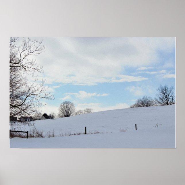 Vinterlandskapsfoto Poster (Framsidan)