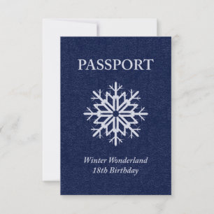 Vinterlandspass 18:e födelsedag inbjudningar