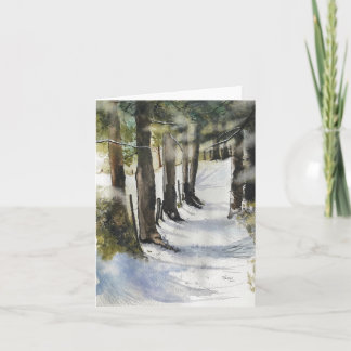 Vinterlansvattenfärg Kort