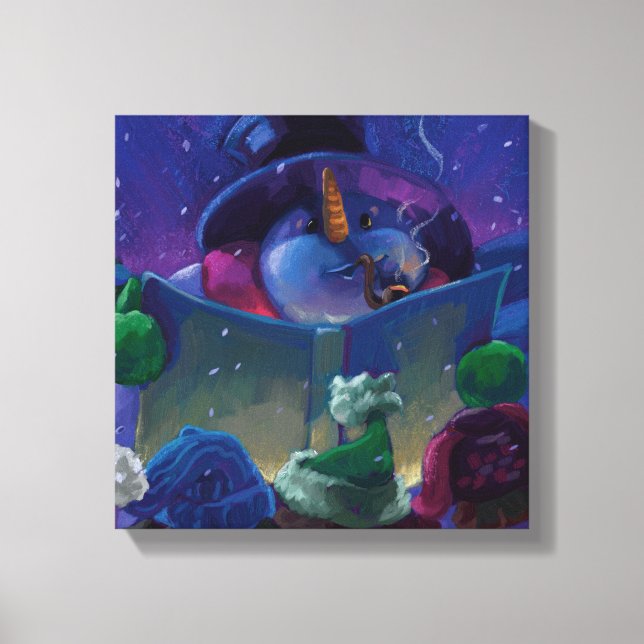 vinterläsning canvastryck (Framsida)